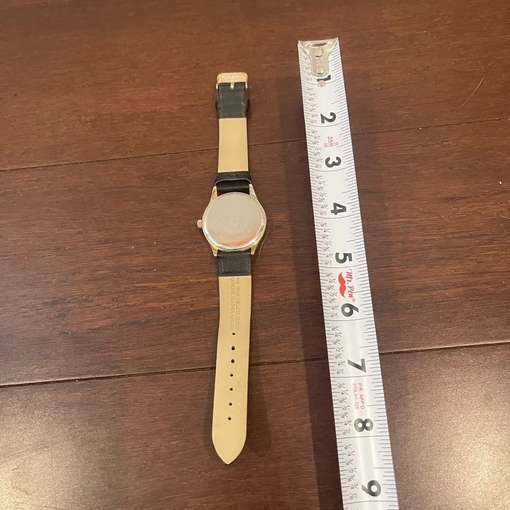 guc Anne Klein Dial Black Strap Watch